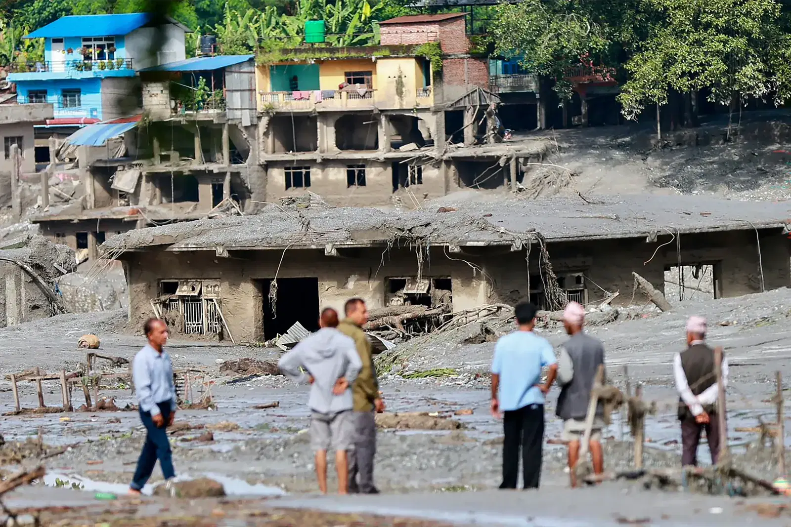 Communities affected by flooding in Nepal